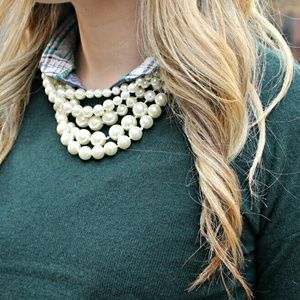 Pearl twisted hammock necklace